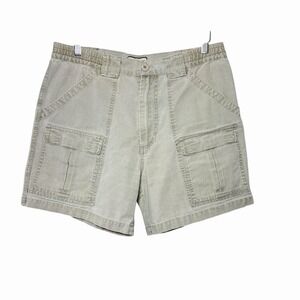 VTG Talos Mens 32 100% Cotton Utility Carpenter Cargo Shorts Sage Green Workwear